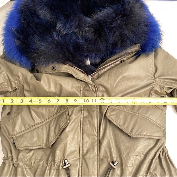 SAM Limelight Parka army green and blue winter coat L - Picture 3 of 8